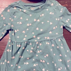 Jersey-Knit Heart-Print Dress for Girls